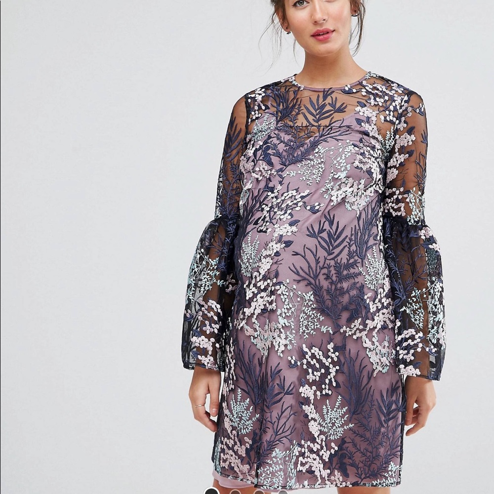 Asos Maternity smock dress enchanted lace